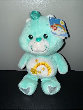 NWT 2002 Play Along Care Bears Wish Bear 8" Plush Stuffed Animal NEW